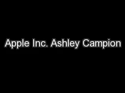 Apple Inc. Ashley Campion
