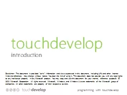 touchdevelop introduction