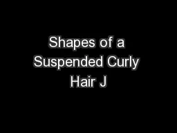 Shapes of a Suspended Curly Hair J