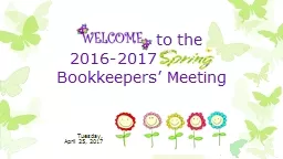 Welcome to  the  2016-2017 Spring