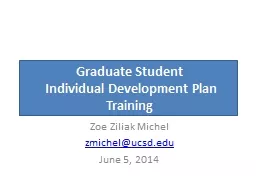 Graduate Student  Individual Development Plan