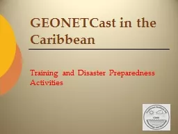 GEONETCast  in the Caribbean