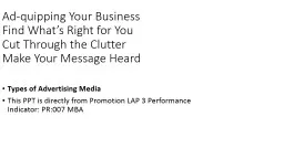 Ad-quipping Your  Business