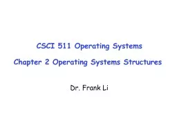 CSCI  511 Operating Systems