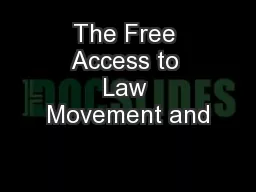 The Free Access to Law Movement and