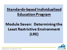 Standards-based Individualized Education Program