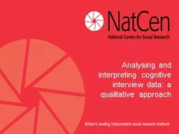 Analysing and interpreting cognitive interview data: a qualitative approach