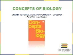 Chapter 19 POPULATION AND COMMUNITY ECOLOGY