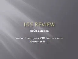 105 Review Jerika McKeon