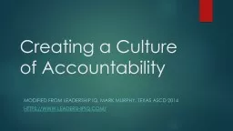 Creating a Culture of Accountability