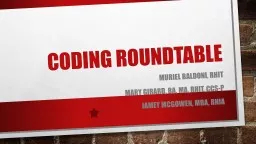 Coding Roundtable Muriel Baldoni,