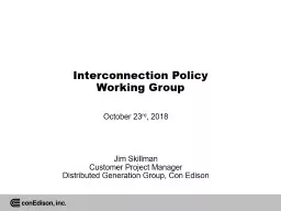 Interconnection Policy Working Group