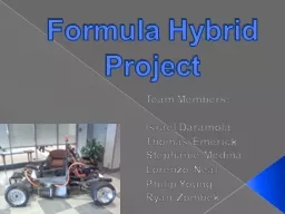 Formula Hybrid Project Team Members