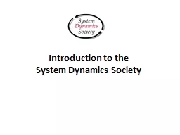 Introduction to the  System Dynamics Society