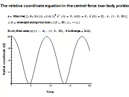 The relative coordinate equation in the central-force two-body problem