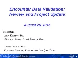 Encounter Data Validation: