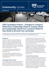 Community Update JANUARY  CBD Cycleways Project  chang