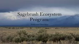Sagebrush Ecosystem Program:
