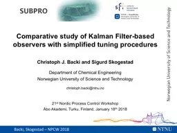Comparative study of Kalman Filter-based observers with simplified tuning procedures