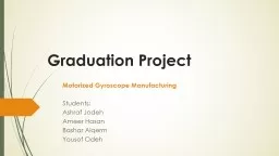 Graduation Project Motorized Gyroscope Manufacturing