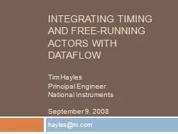 Integrating Timing and Free-Running Actors with