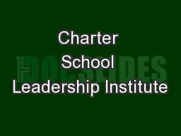 Charter School Leadership Institute