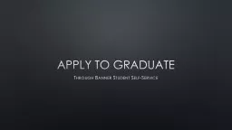 Apply to Graduate Through Banner Student Self-Service