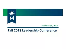 October 24,  2018 Fall 2018 Leadership Conference