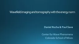 Wavefield imaging and tomography with the energy norm