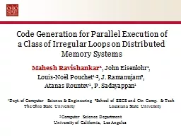 Code Generation for Parallel Execution of a Class of Irregular Loops on Distributed Memory