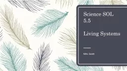 Science SOL 5.5  Living Systems
