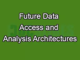 Future Data Access and Analysis Architectures