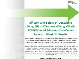 Efficacy and Safety of  Doravirine