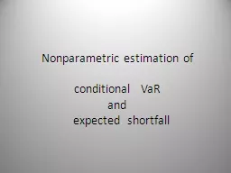 Nonparametric estimation of