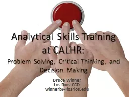 Analytical Skills Training at CALHR: