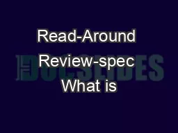 Read-Around Review-spec What is