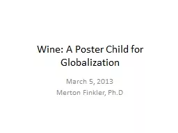 Wine: A Poster Child for Globalization