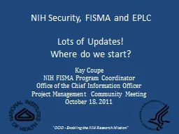 NIH Security, FISMA and EPLC