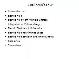 Coulomb’s Law Coulomb’s Law