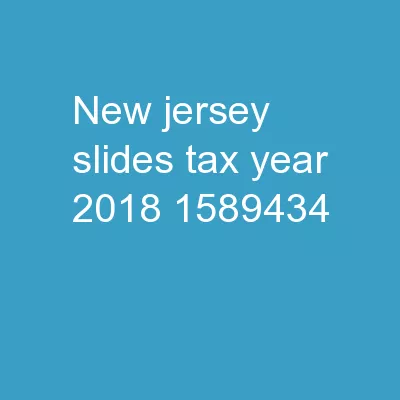 New Jersey Slides Tax Year 2018