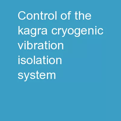 Control of the KAGRA Cryogenic Vibration Isolation System
