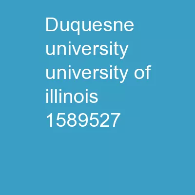 Duquesne University  University of Illinois