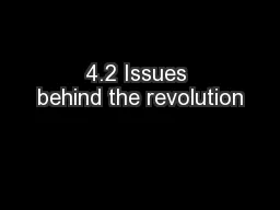 4.2 Issues behind the revolution