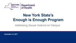 New York State’s  Enough is Enough Program