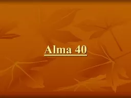 Alma 40 The Spirit World and