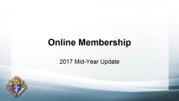 Online Membership 2017 Mid-Year Update