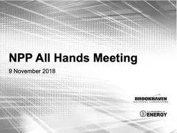 NPP All Hands Meeting 9 November 2018
