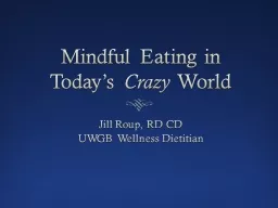 Mindful Eating in Today’s