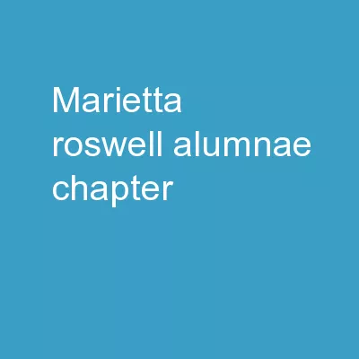MARIETTA-ROSWELL ALUMNAE CHAPTER