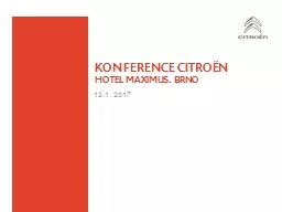 13.1. 2017 KONFERENCE  Citroën